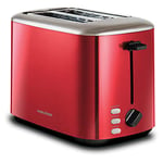 Morphy Richards Equip Red 2 Slice Toaster - Defrost And Reheat Settings - 2 Slot - Stainless Steel - 222066