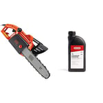 BLACK+DECKER CS1835-GB Corded Chainsaw, 1800 W, Orange with Oregon Chainsaw Chain and Guide Bar Oil, Superior Quality Universal Chainsaw Chain Lubricating Oil, 1 Litre