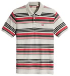 Levi's Men's Housemark Polo T-Shirt, Salt Stripe Light Mist Heather, S