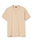 Emporio Armani Men's Eagle Patch Short Sleeve Polo Shirt, Sand Yellow, XL