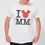 Disney Mickey Mouse I Heart MM T-Shirt - White - L - White