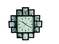 Out of the blue Horloge en matière Plastique, env. 21 cm avec 12 Cadres, 4 7 x 9 cm & 8 Photos 7 x 6 cm, pour 1 Pile Mignon (AA)
