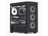 Aerocool D501a, Midi Tower, Pc, Svart, Atx, Micro Atx, Mini-Itx, Acrylonitrile Butadiene Styrene, Spcc, Trä, Gaming