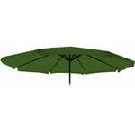 [JAMAIS UTILISÉ] Toile pour parasol Meran Pro, parasol de marché gastronomique avec volant Ø 5m, polyester vert - green