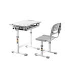 Vipack skrivebord med stol til børn Comfortline 201 grå og hvid