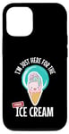iPhone 14 Just Here For the Free Ice Cream Lover Cute Eat Sweet Gift Case