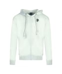North Sails Mens Logo White Zip Hoodie Cotton - Size Small