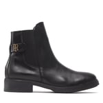 Boots Tommy Hilfiger Th Leather Flat Boot FW0FW06749 Black BDS