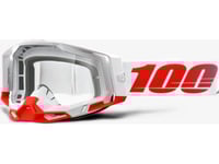 100% Goggles 100% Racecraft 2 St-Kith (Transparent Glass Anti-Fog, Lt 88% -92% + 10 Skidding) (New)