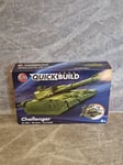 Airfix Quick Build Challenger Tank Green Model Kit No Paint Or Glue Needed 6022
