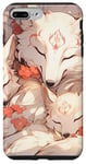 iPhone 7 Plus/8 Plus 3 Anime artic foxes sleeping pink cherry blossom flower tree Case