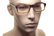 TOM FORD FT5663 055 53mm Mens Medium Square Rectangular Plastic Eyeglasses BROWN