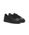 Kickers Childrens Unisex Tovni Lacer Leather Junior Black Trainers Rubber - Size UK 13 Kids