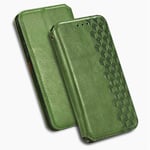 HAOTIAN Case for Xiaomi Redmi 9A, Retro PU Leather Wallet Case, Collection Premium Leather Folio Cover with [Card Slots] and [Kickstand] for Xiaomi Redmi 9A. Green