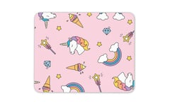 Glorious Unicorn Rainbow Mouse Mat Pad - Princess Theme Fun Computer #14698