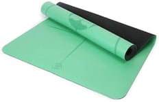 XY-M Yoga Mat The World's Best Eco-Friendly, Non Slip Yoga Mat With The ORIGINAL Unique Alignment Marker System. Biodegradable Mat Made With Natural Rubber & A Warrior-like Grip (black) (Color.