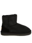 Just Sheepskin Ladies Mini Classic Sheepskin Boot - Black, Black, Size 8, Women