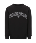 Givenchy Mens Embroidered Logo Crewneck Sweatshirt in Black Cotton - Size 2XL