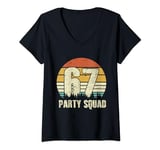 Womens Legend 67th Birthday Party Crew Squad Group 67 Years His/Her V-Neck T-Shirt