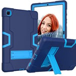 Galaxy Tab A7 Case, Samsung A7 Cover, Heavy Duty Shock Process Tablet Samsung A7 Case with Built-in Stand for Samsung Tablet A7 10.4 Case (SM-T500/T505/T507) Navy + Blue