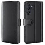 Samsung Galaxy A26 Plånboksfodral i Äkta Läder, Svart