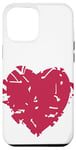Coque pour iPhone 13 Pro Max Couleur de l'année 2023 Viva Magenta et cœur cassé blanc