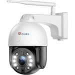 Ctronics PTZ Caméra Surveillance 8MP 5X Zoom Optique  WiFi 2,4-5 GHz Détection Humain-Véhicule-Animaux Vision 50m en Métal Blanc