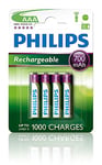 Philips Audio MultiLife batterie NiMH AAA 700 mAh 4 pack R03B4A70/10 Blanc