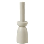 Cozy Living Candle Candleholder- White- S- 18H Stearinlys, L Light Stone Grey Parafin