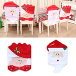 Festival Christmas Santa Claus Hat Chair Back Cover Set Dinner T Mother-in-law