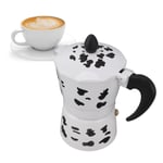 (3 Cups 150ML)Aluminum Milk Cow Color Moka Pot Lightweight For Rich Taste Coffee