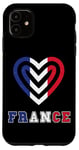 Coque pour iPhone 11 France Coeur Fière France Drapeau Français Love Pride Roots