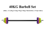 Ownlife Adjustable Barbells Aerobic barbell Colored Barbell Plates with 1.4 Meters Connector for Women's Fitness Weightlifting Squat Fitness Exercise Workout (Size : 30kg)