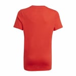 Kortærmet T-shirt Adidas Essentials  vivid Rød 5-6 år