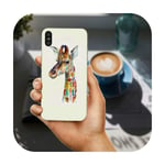 Mobile Phone Cases Bags for iPhone X XR XS 11 Pro Max 10 7 6 6s 8 Plus 4 4S 5 5S SE 5C Coque Watercolor Giraffe Friendship-image 1-For iphone XR