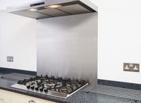 Fire Door Guru® Satin Stainless Steel Splashback for Kitchen/Cooker Hood - 600 x 850mm - 1.2mm Thick - Easy to Install