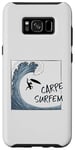 Coque pour Galaxy S8+ Carpe Surfem ! Saisis la grosse vague ! Wipeout Surf Irony