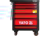Yato Yt-5530, Stål, Svart, Röd, 6 Lådor, Teleskopskenor Med Kullager, 25 Kg, 35 Kg