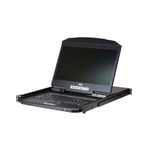 Przełącznik Kvm Aten Cl3108nx, 18,5Zoll Tft, Vga, Ps/2-Usb, 8 Portów, Układ Ch-Layout