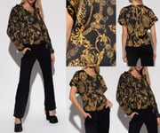 Versace Jeans Couture Patterned Baroque Top Blouse Shirt Iconic New Hot XS,