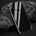 Sulada Tempered Glass TPU Metal cover (iPhone Xs Max) - Sølv