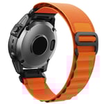 Garmin Fenix 8/7X/Descent MK2/MK2i, etc. Klockarmband i nylon - Orange