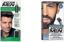Just for Men Original Formula Real Black Hair Dye, Natural Look – H55 & Just