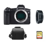 CANON EOS R reflex 30.3 mpix Black + objectif EF-EOS R Mount Adapter + 64GB SD card + camera Bag