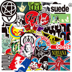 100 st Rock and Roll musikband vattentäta klistermärken för biltelefondekoration
