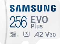Samsung EVO Plus - Micro SD-kort - inklusive SD-adapter - 160 MB/s - 256 GB