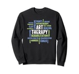 Art Therapy Mental Health Word Cloud - Art Therapist Sweatshirt
