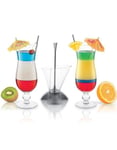 Rainbow Cocktail - Sett for Cocktails med Flere Lag og To Glass - Final Touch