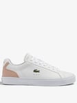 Lacoste Lerond Pro Baseline Leather Trainers - White/Pink, Multi, Size 6, Women