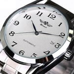 Automatiska Mekaniska Armbandsur för Män i Rostfritt Stål med Dagskalender - Business Klocka i Trendig Design A2